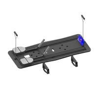 Multifunctional Abdominal Board, Multi-functional Pilates Board with a Mobile Phone Holder, Plank Trainer Ab Roller Wheel, Multi-Purpose Foldable Reformer Board for Home Black