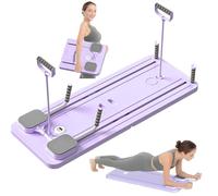 Multifunctional Abdominal Board,Pilates Board Set, Ab Exercise Workout Board, Home Reformer Machine with Timer,Portable Strength Training Equipment, Full Body Fitness for Men Women