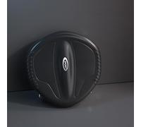 Multifunctional Abdominal Wheel Board with Mat, Mute Four-Wheel Design, 360° Rotating Wheel for Abs Workout, Curved Groove Handles for Working Out Gym Home Workout Equipment (Black-A (Large))