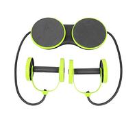 Multifunctional Abdominal Wheels with Resistance Pull Ropes, 360° Twisting Waist Plate for Core Workout, Adjustable Tension Gym Equipment for Home Office Outdoor Use (Green)