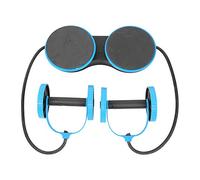 Multifunctional Abdominal Wheels with Resistance Pull Ropes, 360° Twisting Waist Plate for Core Workout, Adjustable Tension Gym Equipment for Home Office Outdoor Use (Blue)