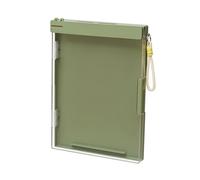 Multifunctional ABS Document Box with Clipboard 2 Compartment File Organiser Storage Case for School and Travel Supplies Organiser