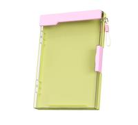 Multifunctional ABS Document Box with Clipboard 2 Compartment File Organiser Storage Case for School and Travel Transparent Document Directory