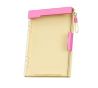 Multifunctional ABS Document Box with Clipboard 2 Compartment File Organiser Storage Case for School and Travel Transparent Document Directory