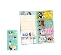 Multifunctional Adhesive Note Paper Memo Sheets with Cartoon Lined Notepads for Daily Scheduling Task Plan Organization Creative Cartoon Gluey Record Set