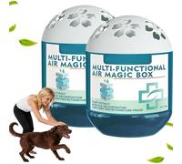 Multifunctional Air Magic Box Cleaner, 120g Indoor Dust Collector & Purifier, Plant-Based Air Purifier,Long-Lasting Freshness for Bedroom, Kitchen, Closet,Pets and Family (Blue-2pc)