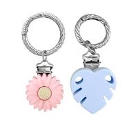 Multifunctional Alloy Flower Ring Secure Clip Design Compact Lightweight for Hat Accessories Fashionable Flower Keychain Bag, フリーサイズ