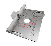 Multifunctional Aluminium Router Table Insert Plate Woodworking Electric Wood Router Flip Plate for Working Benches Router Plate Woodworking Tools(Set B)