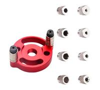 Multifunctional Aluminum Alloy Dowel Jigs for Consistent Hole Drilling Suitable for Furniture Maker and Home Renovation Red Design Drill Locator