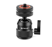 Multifunctional Aluminum Alloy Mini Ball Head Tripod Mount Adapter, Cold Shoe & 1/4 Screw Dual-Use (Black)