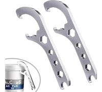 Multifunctional Aluminum Alloy Wrench: Portable Paint Can and Drum Lid Opener for Home, Workshop & On-The-Go Applications (Silver 2 Pieces)