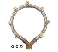 Multifunctional Annular Nozzle G3/8 Female Thread, Multi Head Ring Shaped Atomizing Nozzle for Garden Agricultural Irrigation with Adjustable Spray Pattern (7 Head)