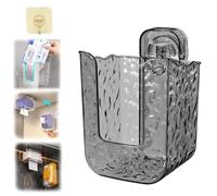 Multifunctional Anti-Glue Glacier Pattern Tissue Box, Suction Cup Tissue Organizer, Wall Mounted Punch-Free Acrylic Tissue Wipes Storage Box, Holder for Bathroom, Kitchen(Grey)