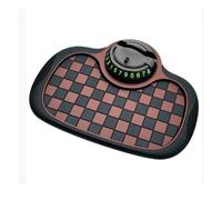 Multifunctional Anti-Slip Car Dashboard Mat with Rotatable Design and Temporary Parking Number Holder - Universal Phone Holder for All Vehicles(Black brown,B)