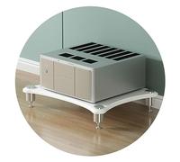 Multifunctional Audio Stand Modern TV Rack Compact White Home Media Unit for Entertainment 60x48x10cm (1 Tier) Stylish Storage Solution for Living Room