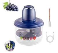 Multifunctional Automatic Small Fruit Peeler Tool, Grape Peeler Electric Machine, for Grapes, Tomatoes, Cherry, Small Fruit (Blue)