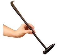 Multifunctional Back Massager Scratching Tool, Natural Black Buffalo Horn Back Scratcher, Home Anti-Itch Artifact with Massage Hammer, for The Elderly(38cm*2)