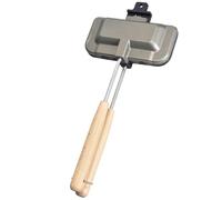 Multifunctional Bacon Ham Skillet Sandwich Baking Pan High Temperature with Long Handle for Breakfast Pancakes Toast Omelets