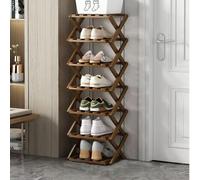Multifunctional Bamboo Shoe Rack 2-10 Tier Foldable Storage nizer Independent Brown Color Design Space-Saving Ideal for Home & Closet 7th Floor Use