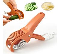 Multifunctional Banana Vegetable Slicer Cutter, Portable Slicer Stainless Steel Leave Slicing Cutter with Handle, Hot Dog Cutters Kitchen Gadget for Home Camping