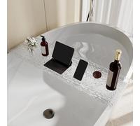 Multifunctional Bathtub Tray Rack - No Drilling Sturdy Bathroom Shelf For Reading Tablet & Wine Glass - Elegant Bath Accessories For Relaxation And Comfort-A Without Rod-70cm