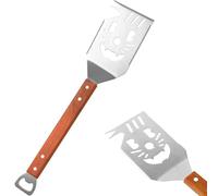 Multifunctional BBQ Spatula for Outdoor Grill,Stainless Steel Grill Turner with Wooden Handle,41.5cm Long Barbecue Turner, BBQ Gifts