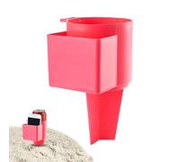 Multifunctional Beach Cup Holder - Foldable Sand Holder, PP Drink Container, Drink Organizer with Phone Key, Portable Outdoor Stand | Accessories of C