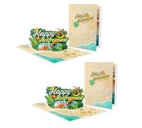 Multifunctional Beach Scene Greeting Card Retirement Card Handmade Greeting For Retirees And Lover Festival Parties Accessories