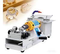 Multifunctional Bench Lathe, Adjustable Speed Polisher, 750W Lapidary Machine for Jewelry Polishing, DIY Faceting, Jade Carving, Professional Gem Cutting Saw and Table Saw
