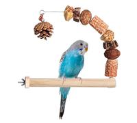 Multifunctional Bird Perch For Parrots Natural Wood Grinding Perch Exercise Stand For Birdcage Cage Entertainment Toy Bird Beak Grinding Toy