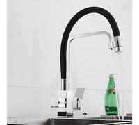 Multifunctional Black Brass Kitchen Faucet with 360° Rotation & Filter Ideal for Bar Farm & Commercial Use Stylish Design for Home & Business