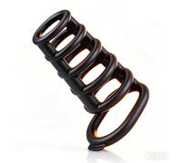 Multifunctional Black Silicone Training Kit, Durable Wearable Rings for Full Body Muscle Exercise-D-17