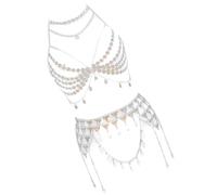 Multifunctional Body Waist Chain with Crystals Home Accent Fashion Accessory for Casual Wear or Evening Outfits Women ' s Body Chain Skirt
