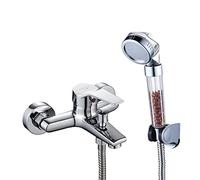 Multifunctional Brass Shower Faucet Set with Handheld Showerhead & Hose Chrome Bath Mixer Tap for Ultimate Shower Experience