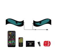 Multifunctional Bright Devil Eyes LED Light for Car Windshield Flexible Programmable Scrolling LED Display Bluetooth APP Control(2PCS 20X64 LEDs)