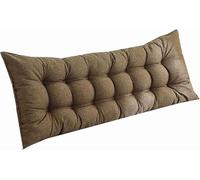 Multifunctional Brown Reading Pillow - Lumbar Support Cushion for Bed Headboard Sofa Chaise Longue | 170x50x10cm Soft & Comfortable Backrest