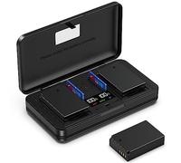Multifunctional Camera Battery Charger LP-E12 (1250mA) (including two batteries) Compatible with Canon EOS M/M2/10/50/50 Mark II/M100/200, 100D, Rebel SL1, PowerShot SX70 HS