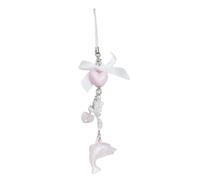 Multifunctional Camera Strap Holder Lovely Resin Dolphin Heart Bowknot Phone Charm Bag Hanging Accessories Elegant Dolphin Bowknot Heart Phone Strap, フリーサイズ