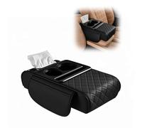Multifunctional Car Armrest Cushion - 2-in-1 Auto Armrest Cushion, Storage Box, Arm Rest for Car with Tissue Box and Cup Holder