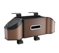 Multifunctional Car Back Seat Organiser for Dodge Viper SRT Viper 2012-2018 - All-in-One Hanging Storage Box with Cup Holders Tissue Dispenser,Brown