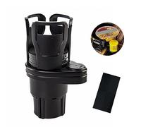 Multifunctional Car Cup Holder 2 in 1 Vehicle-Mounted Car Drink Holder,Car Cup Holder Expander,360°Rotating Car Coffee Cup Storage Rack,Additional Cup Holder Extender for Small Things and Drinks Black