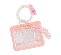 Multifunctional Card Sleeve with Clear Display Window Waterproof Organiser Case for Backpack Purse Keychain Charm Organiser with Sliding Cover