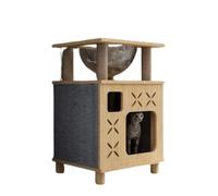 Multifunctional Cat Nest for All Seasons, Odor-free Space Capsule Cat Villa,Compact Size,Sisal Scratching Posts for Indoor Large Cats (D)