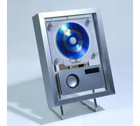 Multifunctional CD Player Photo Frame, Bluetooth 5.1 Music Decor, 6 Lighting Modes, USB/AUX Output with Speakers for Home, Office & Corridor(Silver)