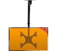 Multifunctional Ceiling TV Mount Adjustable Height 360° Rotation Full Tilt for 24-32 Inch Flat & Curved Screens ±20° Angle Support Heavy-Duty Stability.