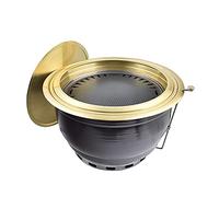 Multifunctional Charcoal Barbecue Grill, Charcoal BBQ Grill Set with Smoke Exhaust, 40cm x 24cm, for 6-10 People(C)