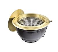 Multifunctional Charcoal Barbecue Grill, Charcoal BBQ Grill Set with Smoke Exhaust, 40cm x 24cm, for 6-10 People(D)