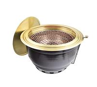 Multifunctional Charcoal Barbecue Grill, Charcoal BBQ Grill Set with Smoke Exhaust, 40cm x 24cm, for 6-10 People(A)