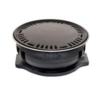 Multifunctional Charcoal Barbecue Grill, Korean BBQ Grill Cast Iron 31cm x 13.5cm 5-10 People Indoor Outdoor Pack of 11 Multicolor(C)