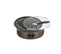 Multifunctional Charcoal Barbecue Grill, Korean BBQ Grill For 4-8 People 34.5x11.5cm 3 Styles(C)